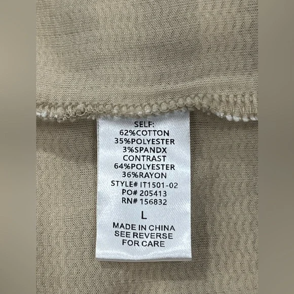 BiBi Tan Striped Contrast Waffle Knit Pullover Sweater Size Large - Picture 8 of 8